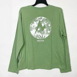 Marmot Womens Daisy Organic Cotton L Loden Frost Size Small Graphic Cotton Tee